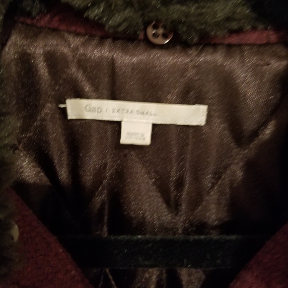 Gap WOOL Jacket. Size XS, maroon - Picture 5 of 10